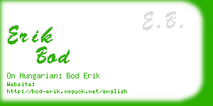 erik bod business card